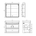 Мебель для ванных комнат 80 - 90 см 