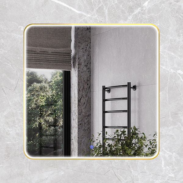 Зеркало Зеркало в алюминиевой раме с LED IC подсветкой Сириус 80