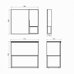 Мебель для ванных комнат 80 - 90 см 