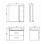 Мебель для ванных комнат 70 - 76 см Коллекция Comforty Амстердам 75