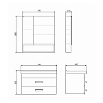 Мебель для ванных комнат 70 - 76 см 
