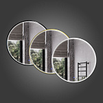 Зеркало Зеркало в круглой алюминиевой раме с LED IC подсветкой Вега 75