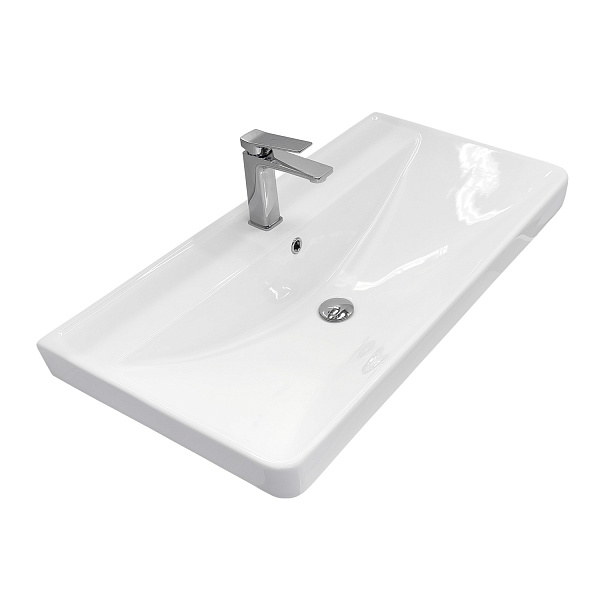 Накладная мебельная раковина 90 см Comforty 4490 фарфор, белая