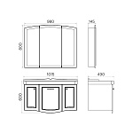 Мебель для ванных комнат 100 - 120 см Коллекция Comforty Палини 100