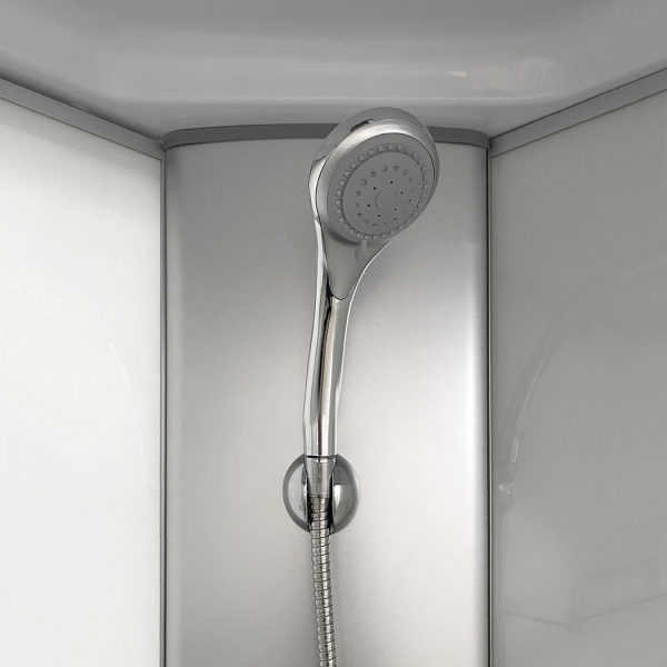 Душевая кабина Comforty СF5881E-B 800*800*2100 стекло крезет, задняя белая стеклянная панель, низкий поддон