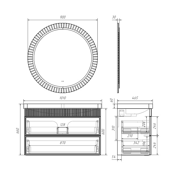 Мебель для ванных комнат 100 - 120 см 
