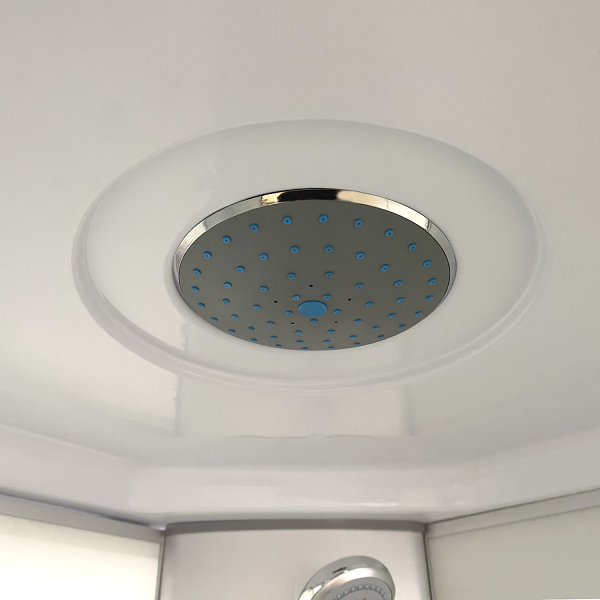 Душевая кабина Comforty СF5881E-B 800*800*2100 стекло крезет, задняя белая стеклянная панель, низкий поддон