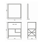 Мебель для ванных комнат 70 - 76 см Коллекция Comforty Бредфорд 75