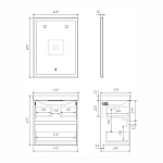 Мебель для ванных комнат 50 - 60 см 