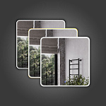 Зеркало Зеркало в алюминиевой раме с LED IC подсветкой Сириус 80