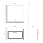Мебель для ванных комнат 80 - 90 см 