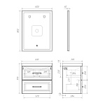 Мебель для ванных комнат 50 - 60 см 