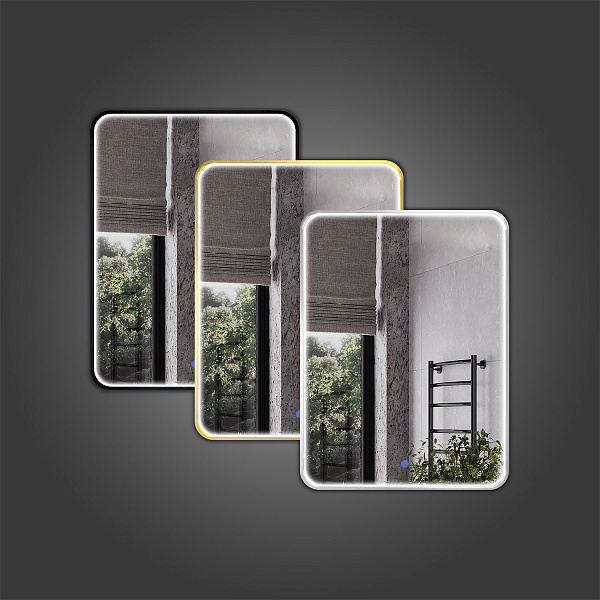 Зеркало Зеркало в алюминиевой раме с LED IC подсветкой Сириус 60