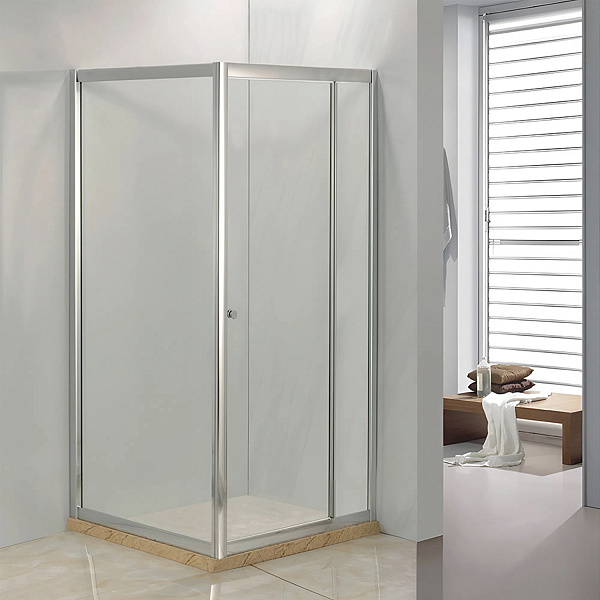 Душевое ограждение Comforty СF5979CR прозрачное стекло, профиль хром 900*900*1900 мм