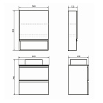 Мебель для ванных комнат 50 - 60 см Коллекция мебели Comforty Эдинбург 60-2