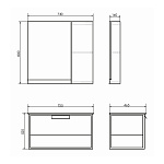 Мебель для ванных комнат 70 - 76 см Коллекция мебели Comforty Бонн 75