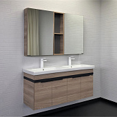Новый комплект мебели для ванной комнаты на две чаши Дуэт 125