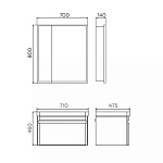 Мебель для ванных комнат 70 - 76 см 