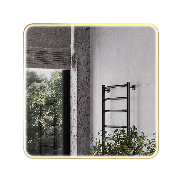 Зеркало Зеркало в алюминиевой раме с LED IC подсветкой Сириус 80