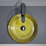 Стеклянная круглая раковина 36 см Comforty GL05 золотое стекло