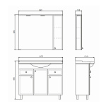 Мебель для ванных комнат 80 - 90 см Коллекция Comforty Сочи 85