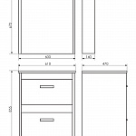 Мебель для ванных комнат 50 - 60 см Коллекция Comforty Тулуза 60