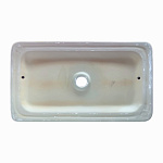 Накладная прямоугольная раковина Comforty CF11099 с черной каймой, из фарфора