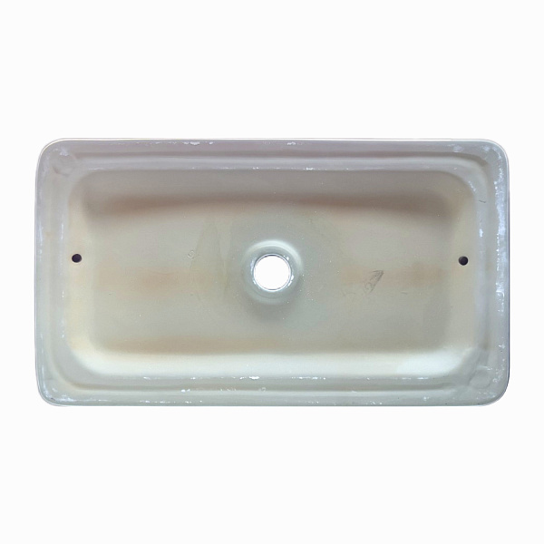 Накладная прямоугольная раковина Comforty CF11099 с черной каймой, из фарфора
