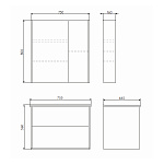 Мебель для ванных комнат 70 - 76 см Коллекция Comforty Женева 75