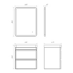 Мебель для ванных комнат 50 - 60 см 