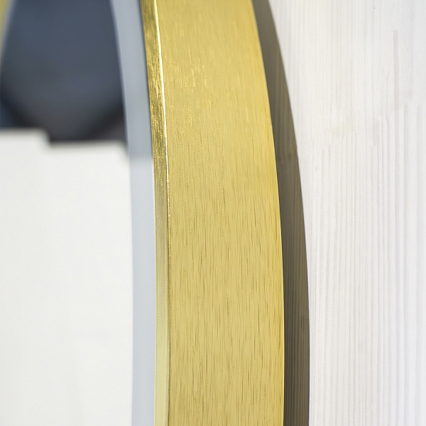 Зеркало Круглое зеркало в алюминиевой раме со светодиодной подсветкой Лея 75