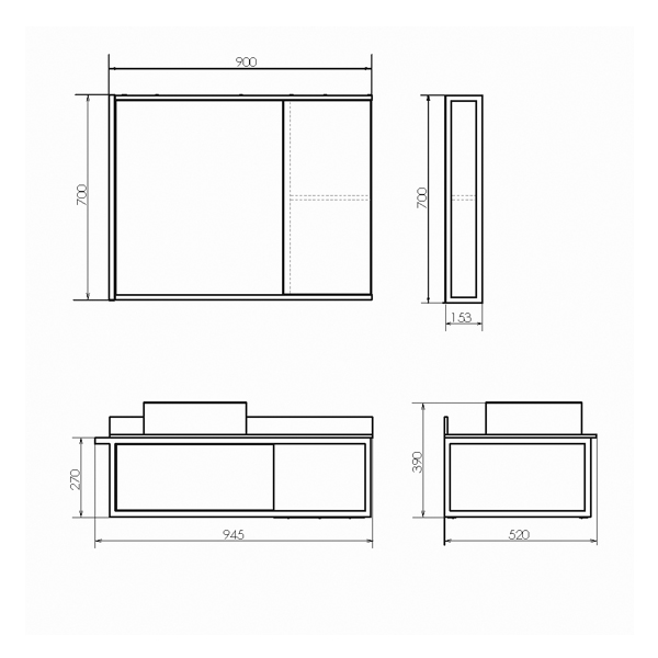 Мебель для ванных комнат 80 - 90 см  Мебель для ванных комнат 80 - 90 см