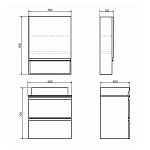 Мебель для ванных комнат 50 - 60 см Коллекция мебели Comforty Эдинбург 60-2 Мебель для ванных комнат 50 - 60 см Коллекция мебели Comforty Эдинбург 60-2