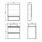 Мебель для ванных комнат 50 - 60 см Коллекция мебели Comforty Эдинбург 60-2 Мебель для ванных комнат 50 - 60 см Коллекция мебели Comforty Эдинбург 60-2