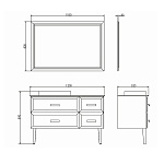 Мебель для ванных комнат 100 - 120 см Коллекция Comforty Империя 120 Мебель для ванных комнат 100 - 120 см Коллекция Comforty Империя 120